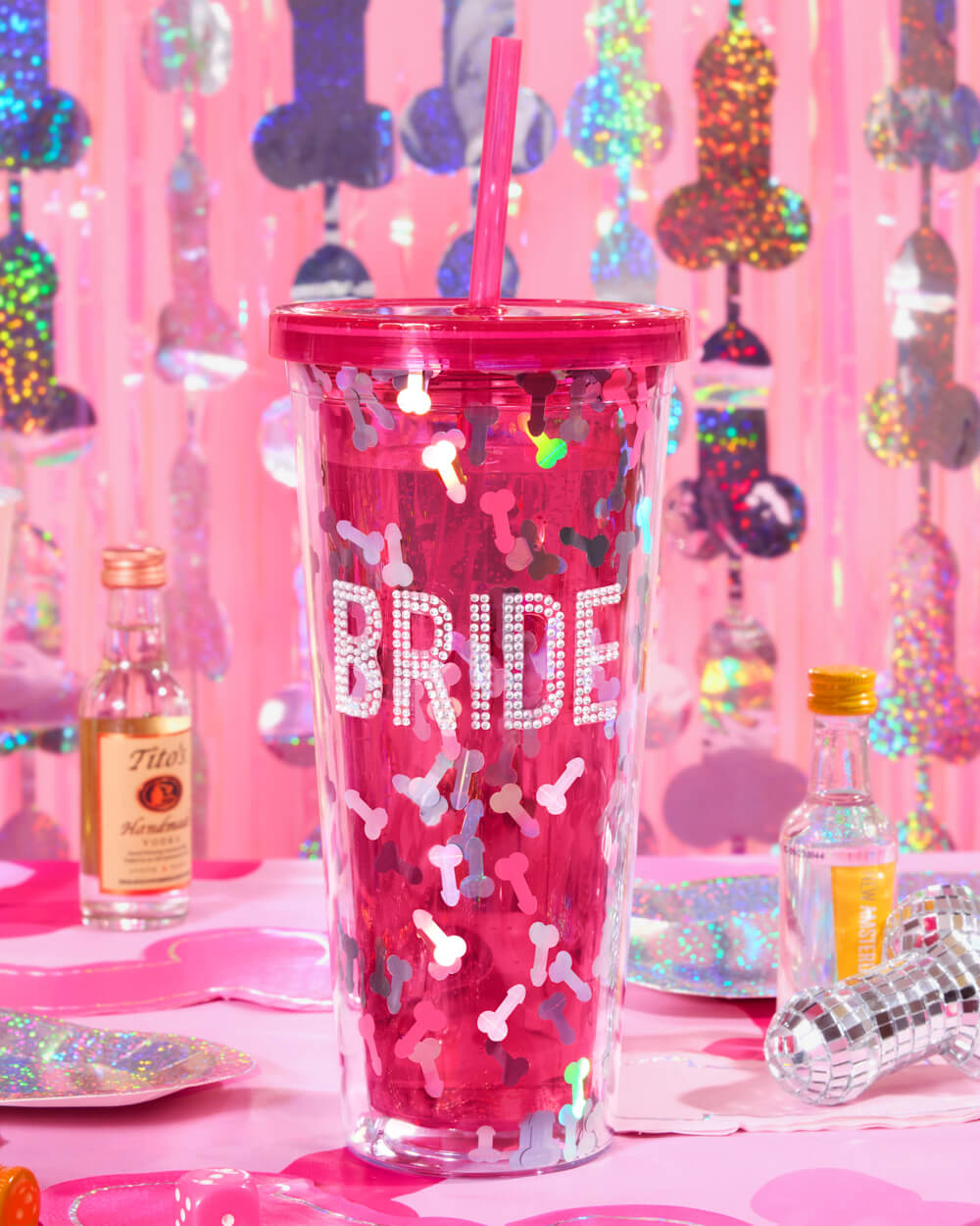 Bride Fetti Cup - bedazzled tumbler