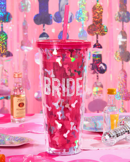 Bride Fetti Cup - bedazzled tumbler