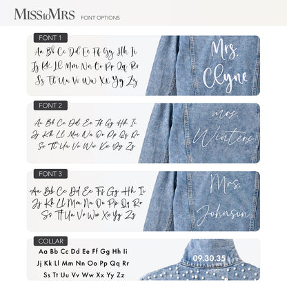 Embroidered Bride Denim Jacket