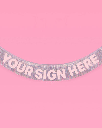 Shimmer Fringe - iridescent banner