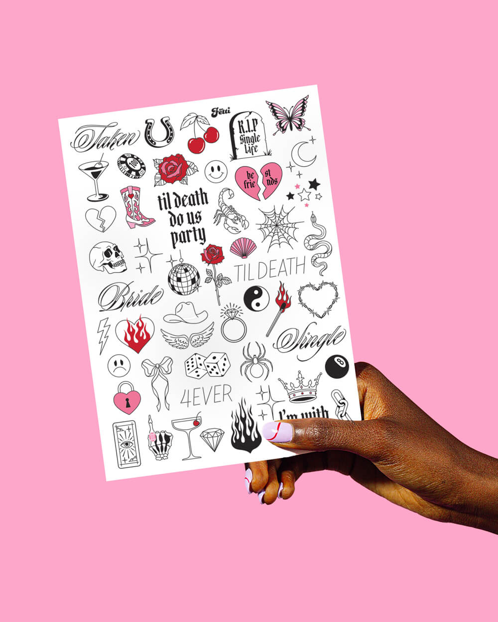 4Ever Tats - 100 foil temporary tattoos