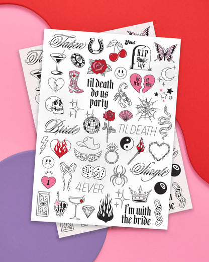 4Ever Tats - 100 foil temporary tattoos