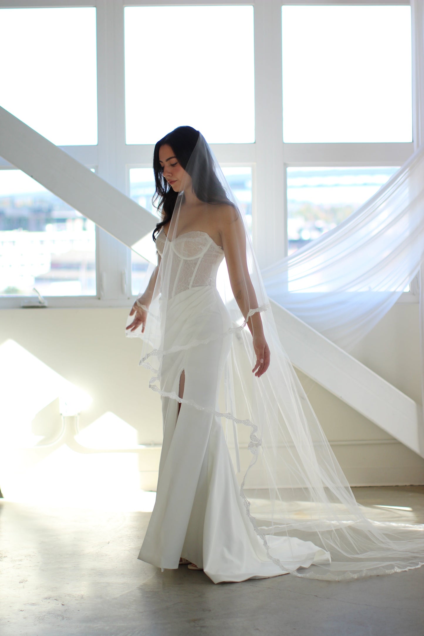 Hailey Lace Drop Veil