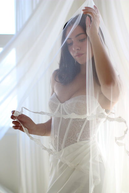 Hailey Lace Drop Veil