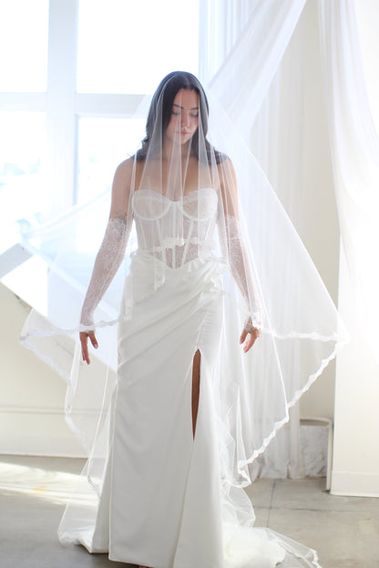 Hailey Lace Drop Veil
