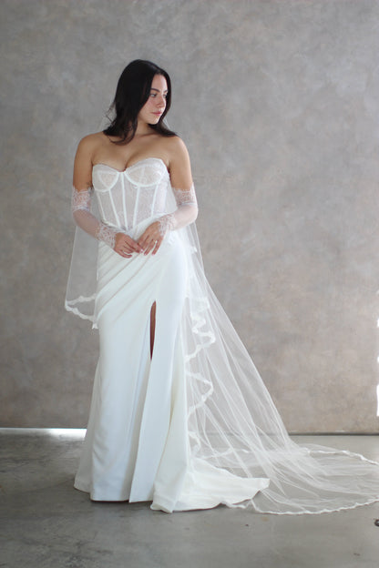 Hailey Lace Drop Veil