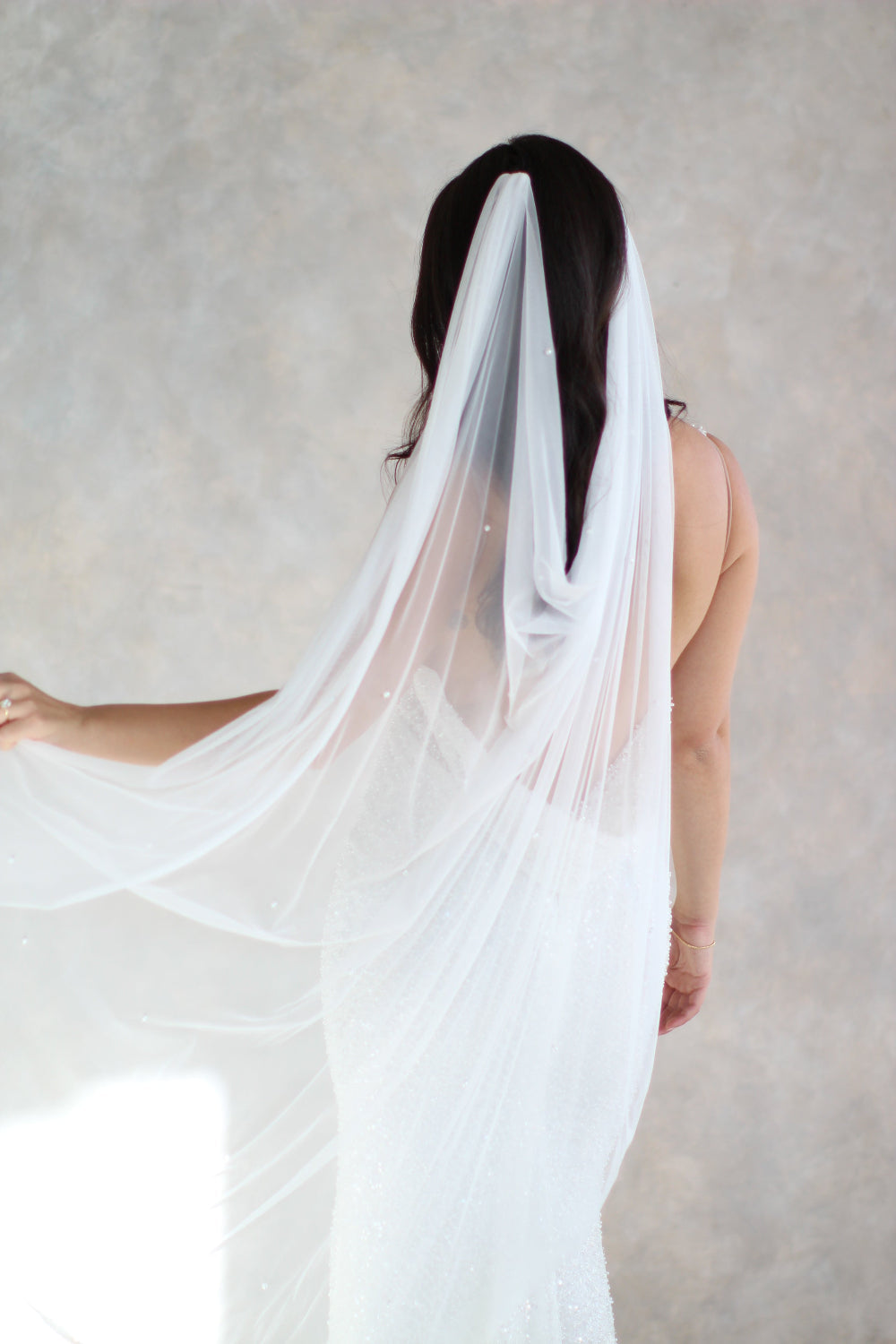 Pearl Draped Veil