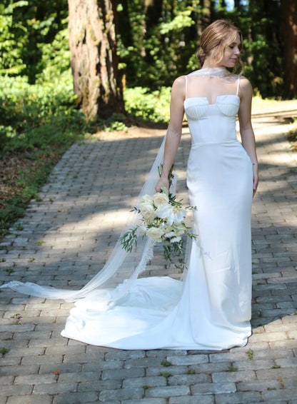 Lace Trim Bridal Scarf