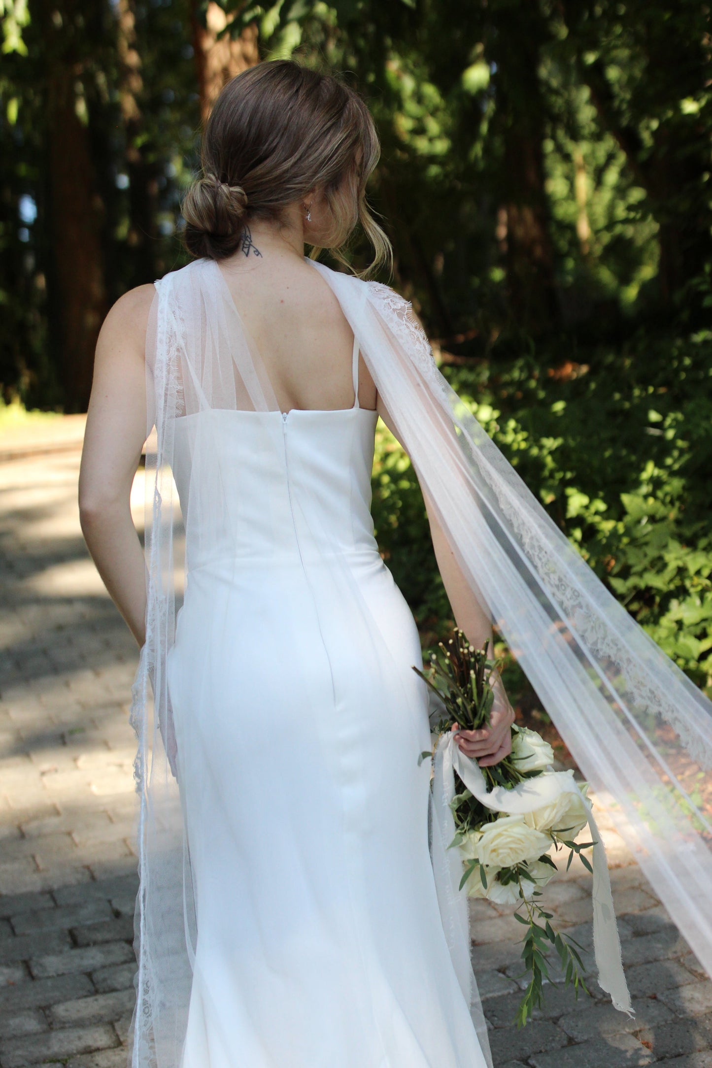 Lace Trim Bridal Scarf