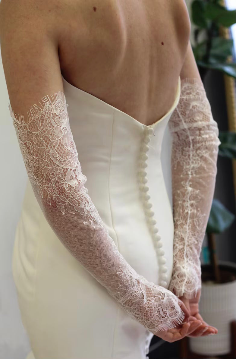 Swiss Dot Lace Sleeves
