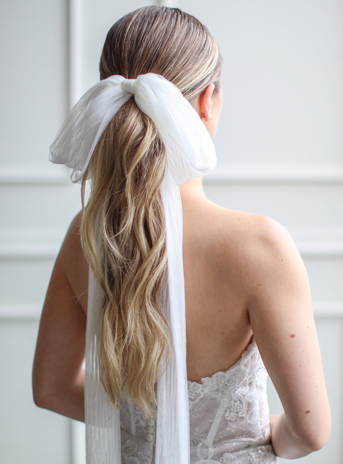 Floppy Pleated Bridal Bow