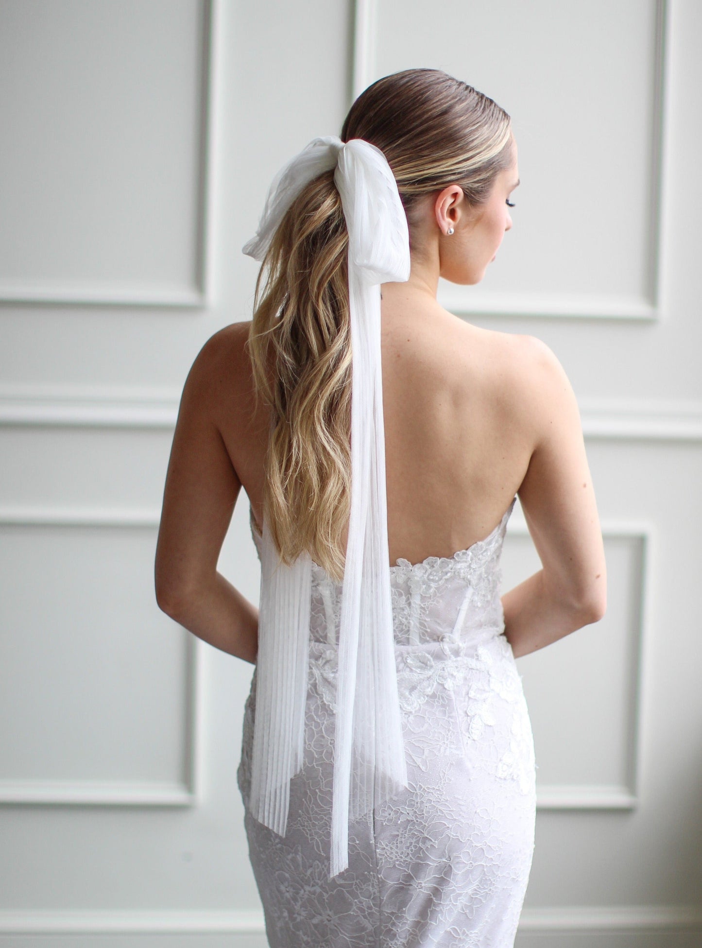 Floppy Pleated Bridal Bow