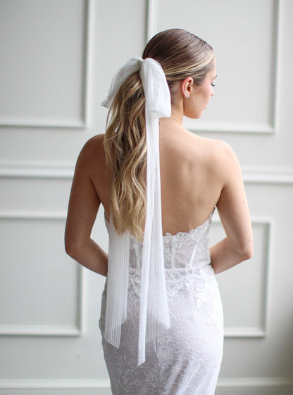 Floppy Pleated Bridal Bow