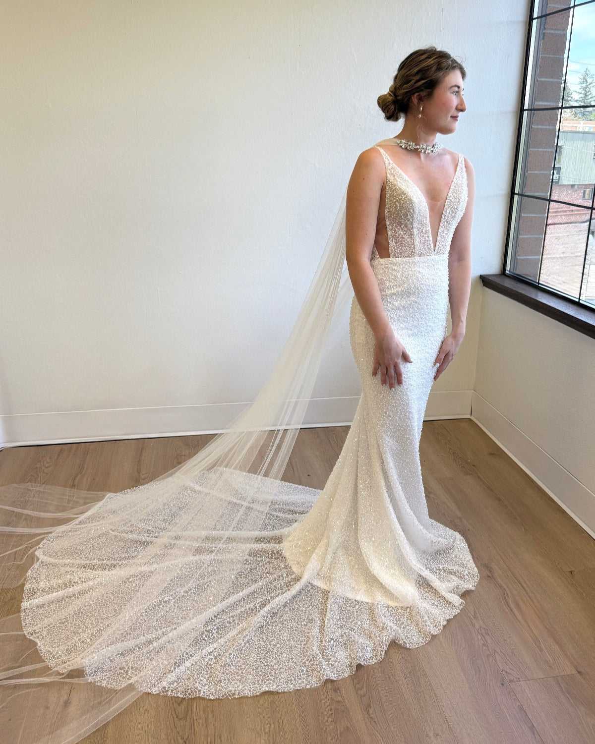 Crystal Choker Bridal Scarf