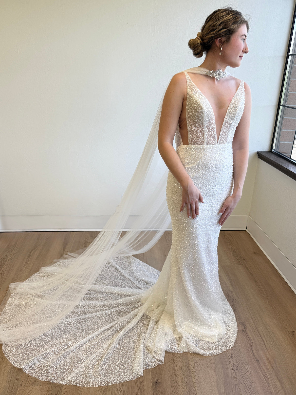 Crystal Choker Bridal Scarf