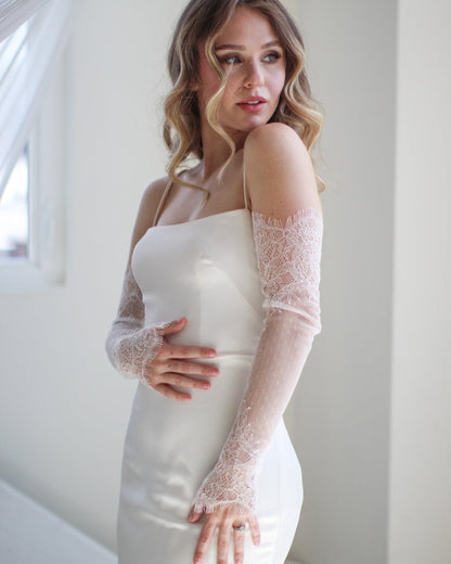 Swiss Dot Lace Sleeves