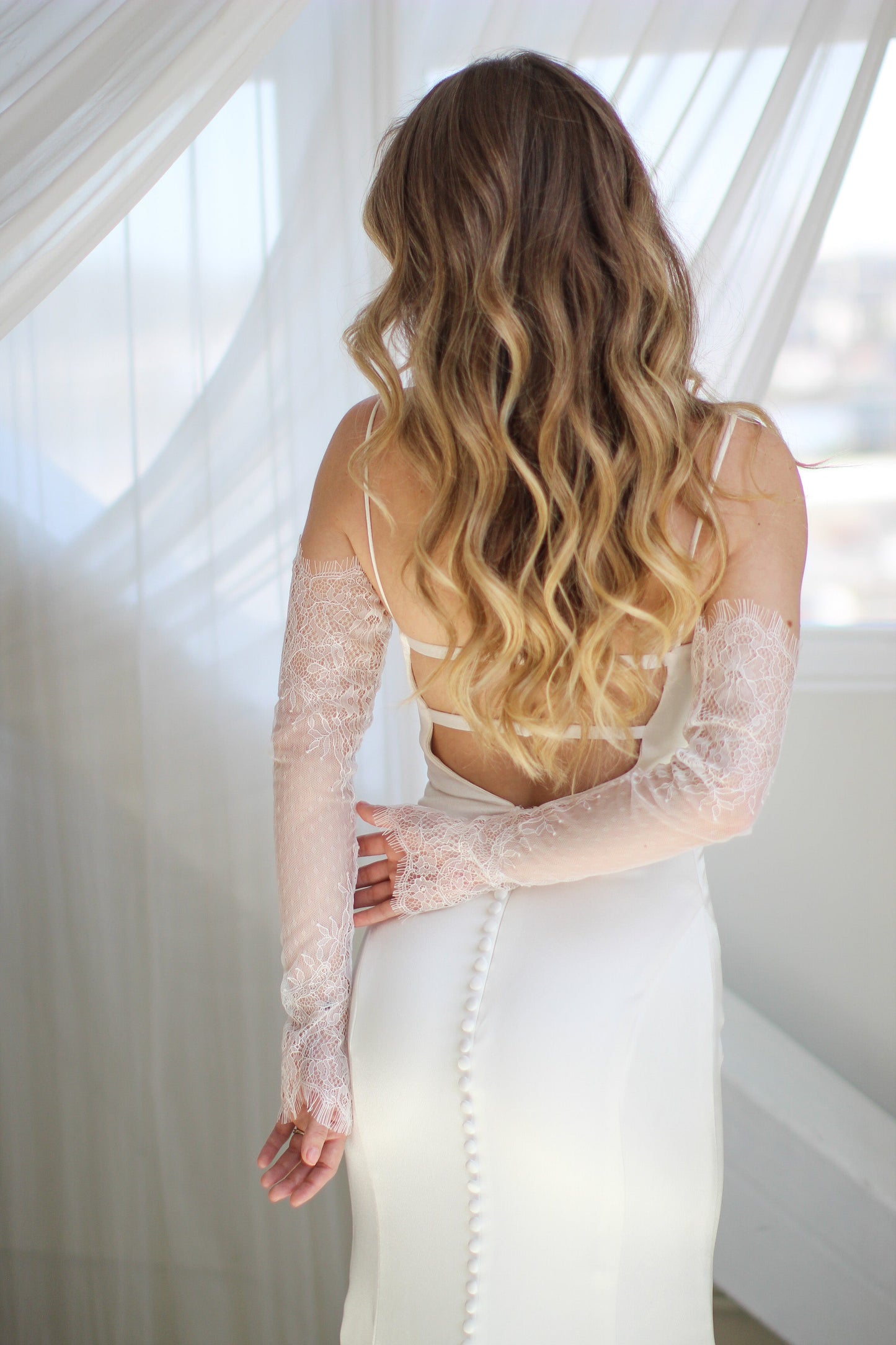 Swiss Dot Lace Sleeves