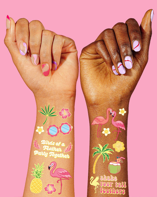 Final Flamingle Tats - 50 foil temporary tattoos