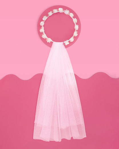 Iridescent Veil - flower crown veil