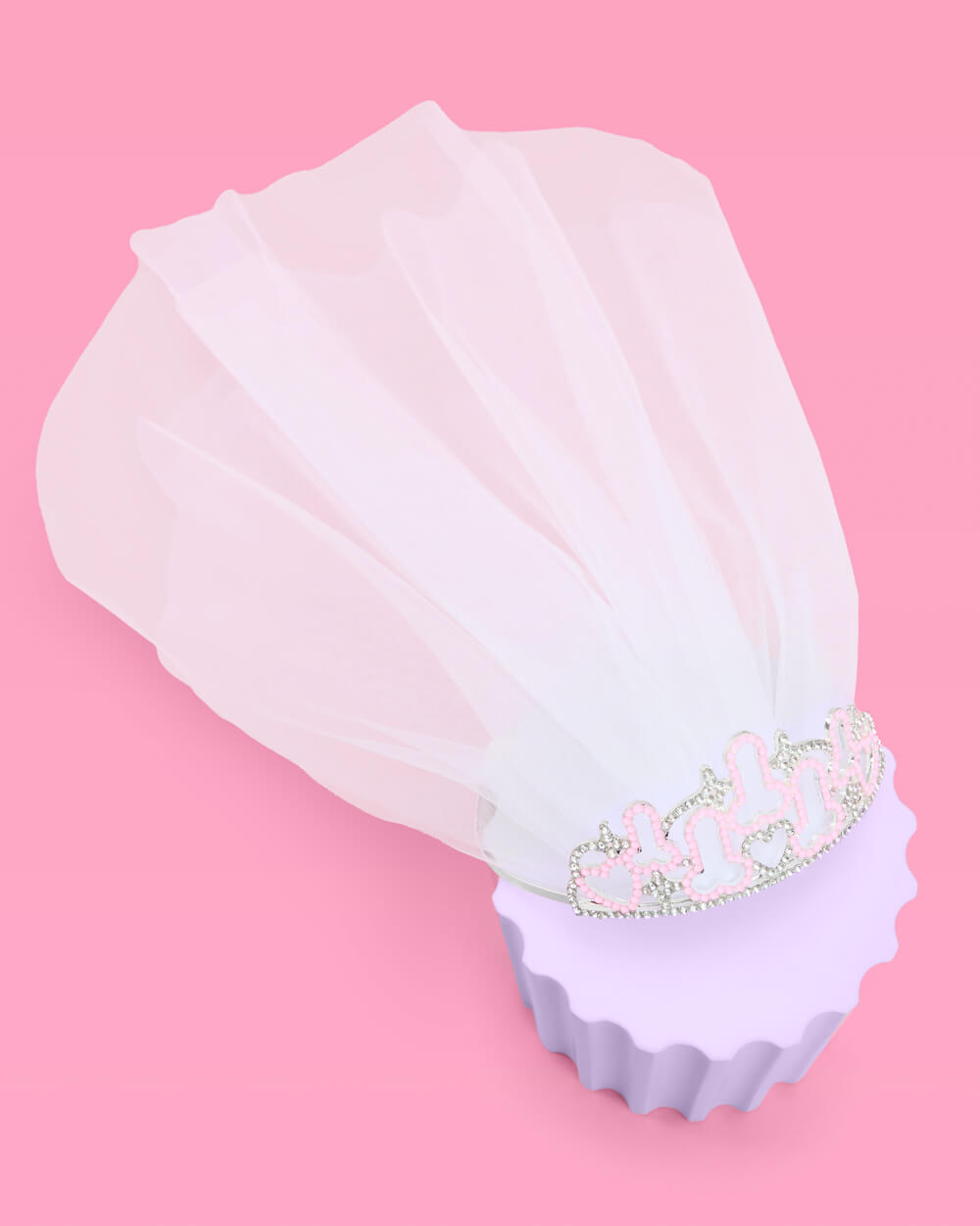 The Penis Tiara + Veil - rhinestone tiara + veil