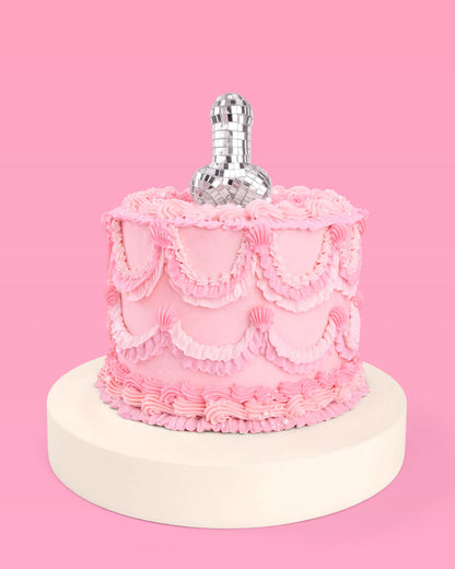 Penis Disco Topper Set - 3 mirrored cake toppers