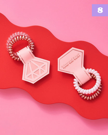 Tied Up Scrunchies - 8 coil scrunchie sets