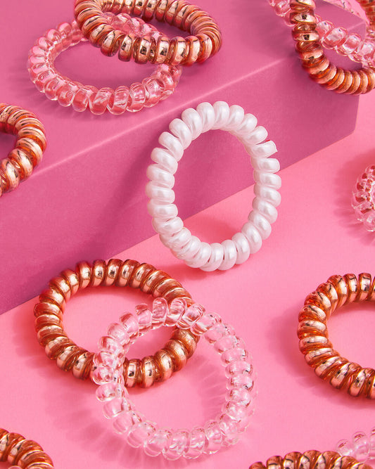 Tied Up Scrunchies - 8 coil scrunchie sets