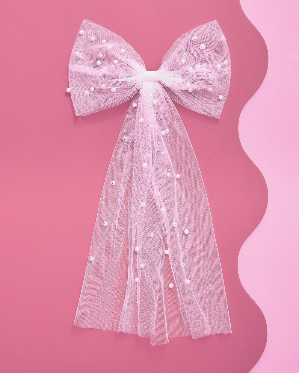 Bow to Be - white + pearl bow