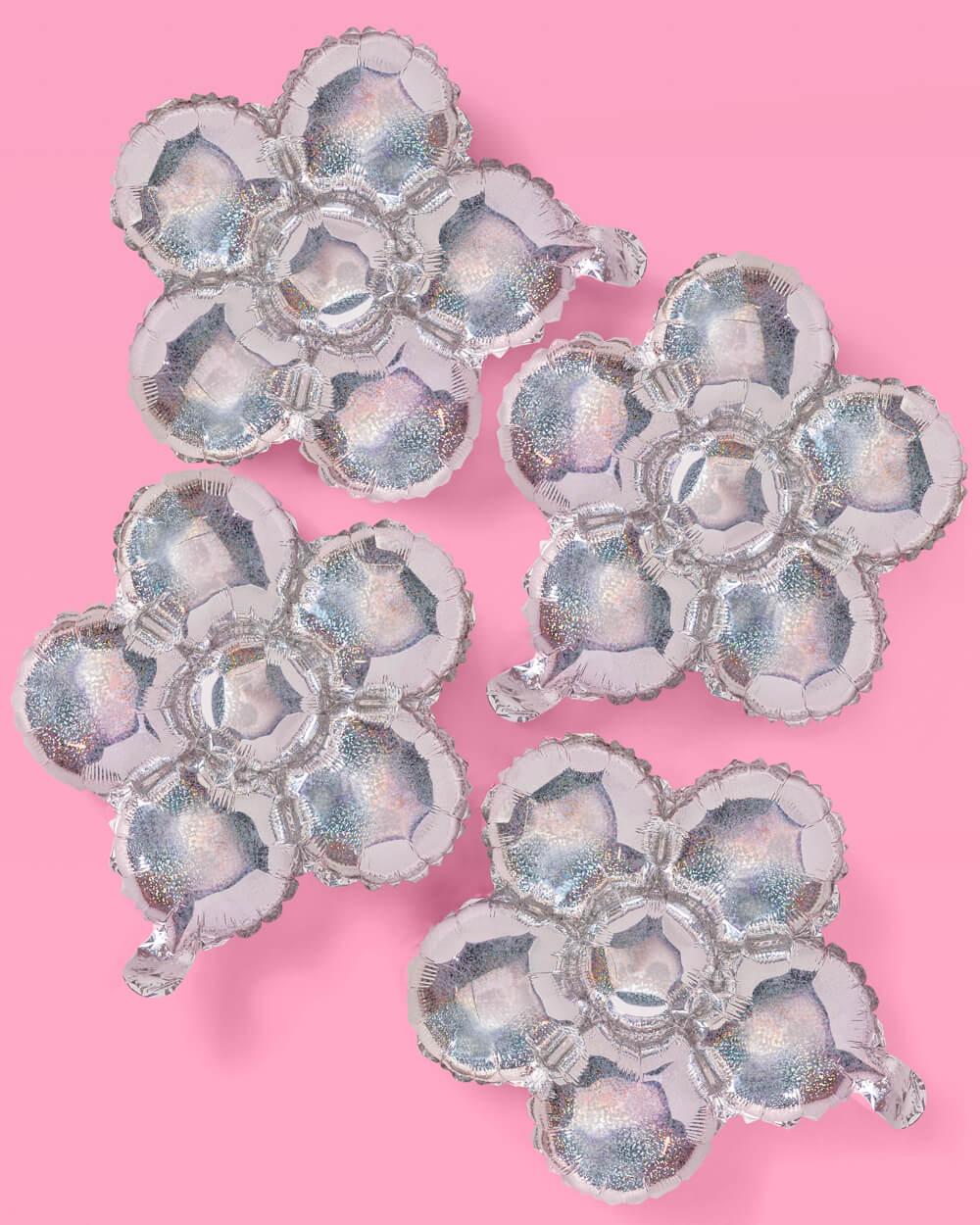 Shimmer Flower Balloon - 4 iridescent balloons