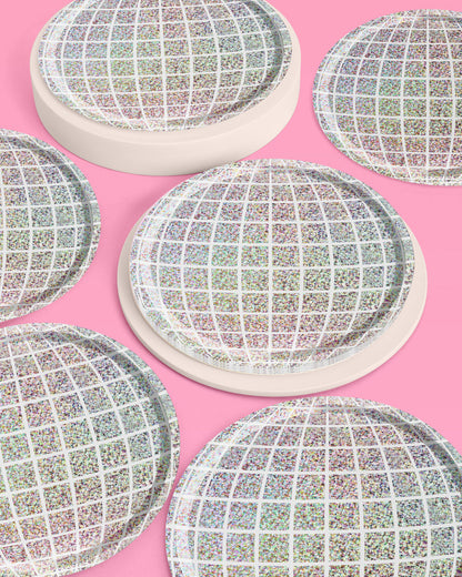 Shimmer Disco Pack - tablecloth, plates + napkins