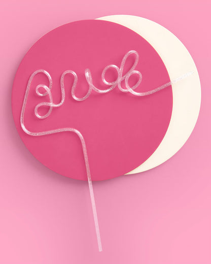Shimmer Bride Straw - XL glitter Bride straw
