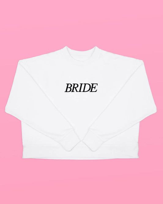 Classic Bride Sweatshirt - white cotton crewneck