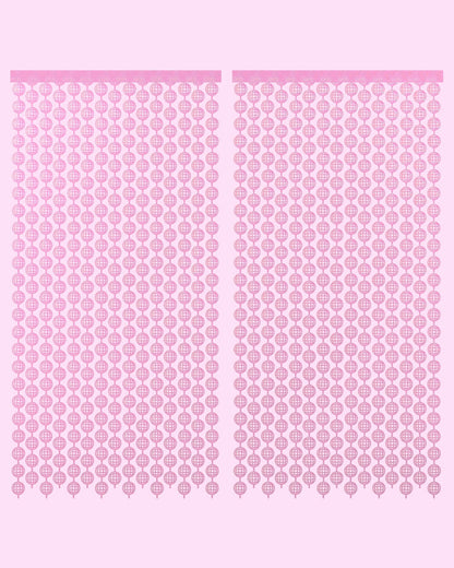 Pink Disco Curtain - iridescent foil curtain