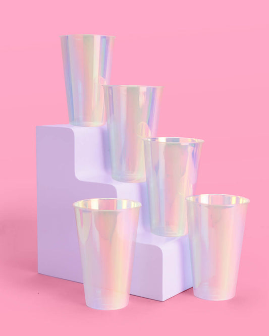 Iridescent Cups - 16 iridescent 16oz cups