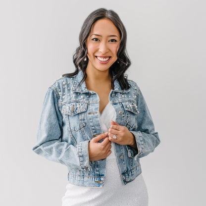 Embroidered Bride Denim Jacket