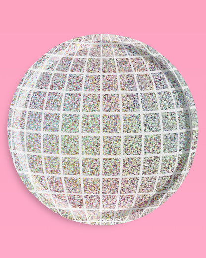 Shimmer Disco Plates - 25 foil paper plates