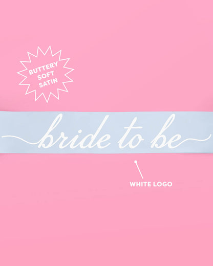 Something Blue Sash - blue satin sash