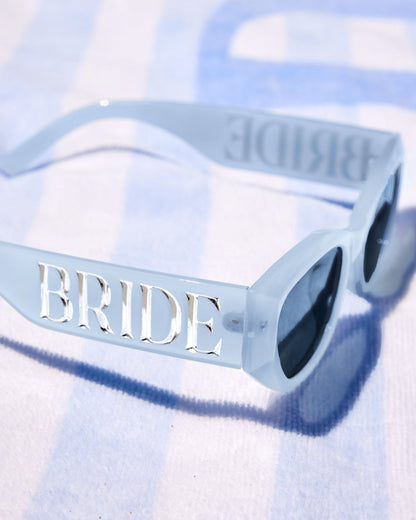 Something Blue Sunnies - bride embossed sunglasses