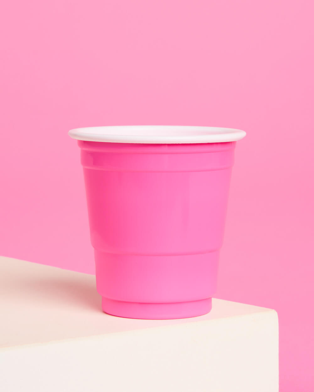 Baby Pink Shot Glasses - 50 plastic shot glasses