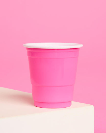 Baby Pink Shot Glasses - 50 plastic shot glasses