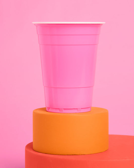 Pink Friday Cups - 50 matte pink 16 oz cups