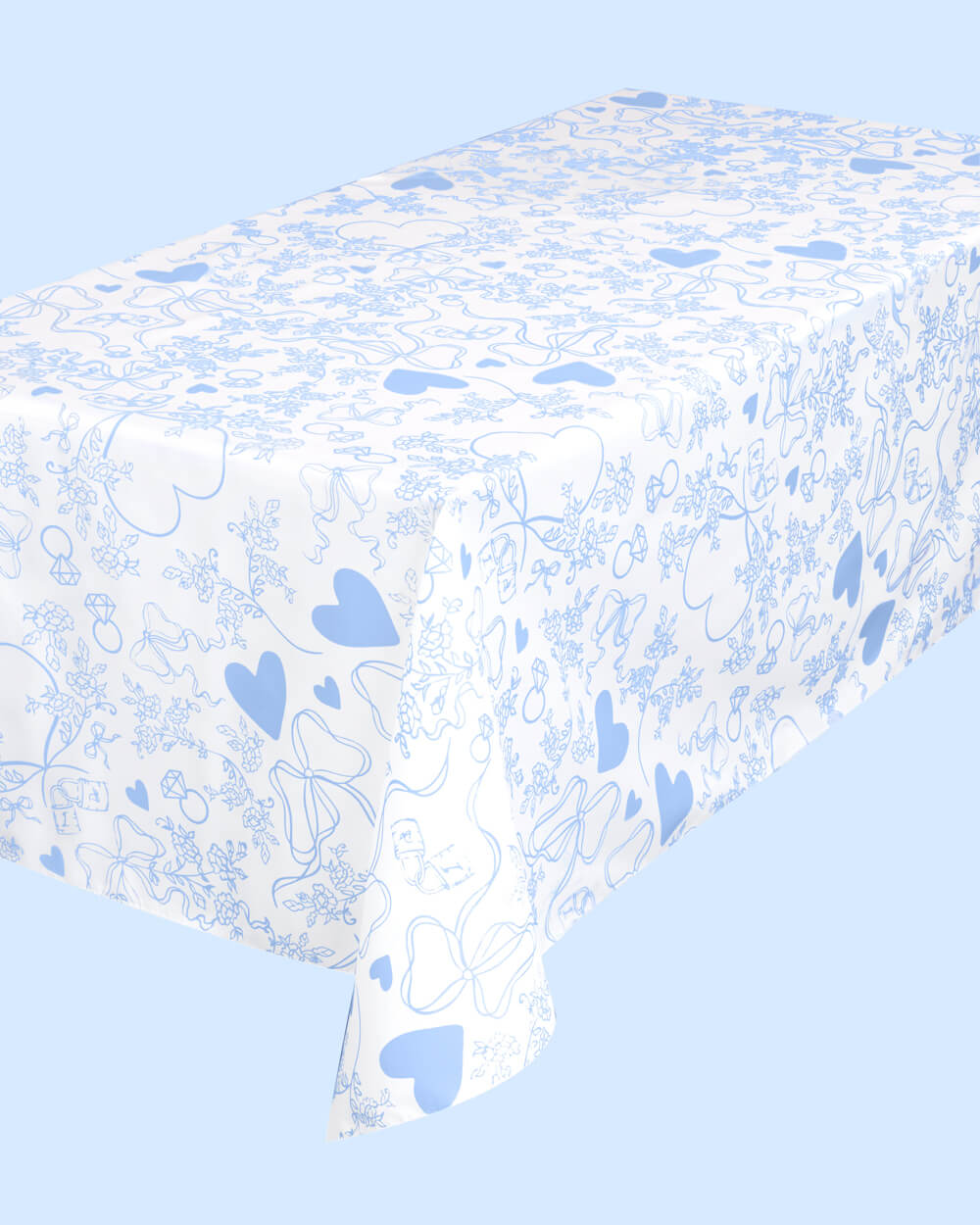Something Blue Tablecloth - washable tablecloth