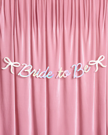 Tying The Knot Banner - iridescent foil banner