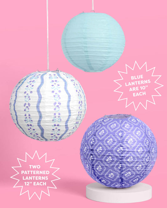 Coastal Lanterns - set of 6 paper lanterns