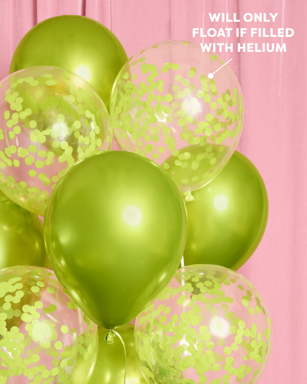 Lime Green Balloon Pack - 24 latex balloons