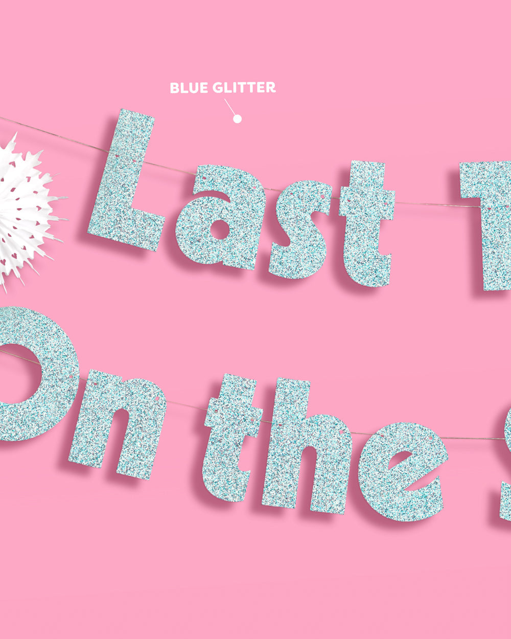 Last Toast On the Slopes Banner - 3D glitter banner