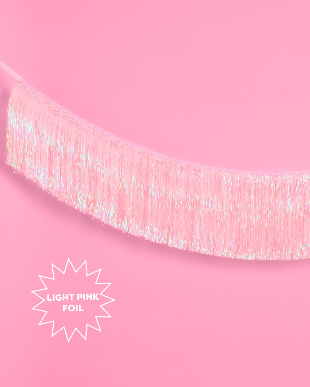 Pretty in Pink Fringe - light pink fringe banner