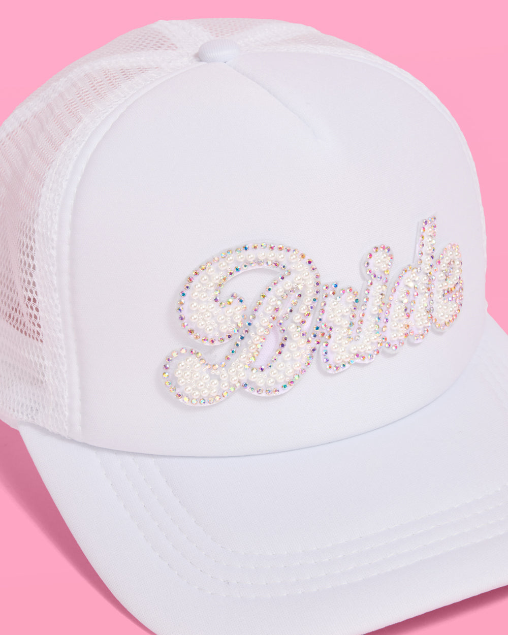 Bride Trucker Hat - embellished trucker hat
