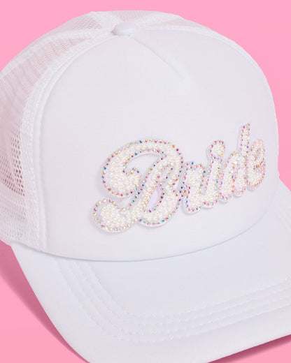 Bride Trucker Hat - embellished trucker hat
