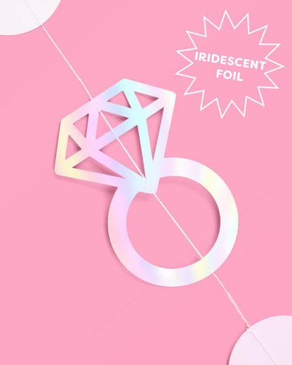 Engaged Era Garland - iridescent foil backdrop